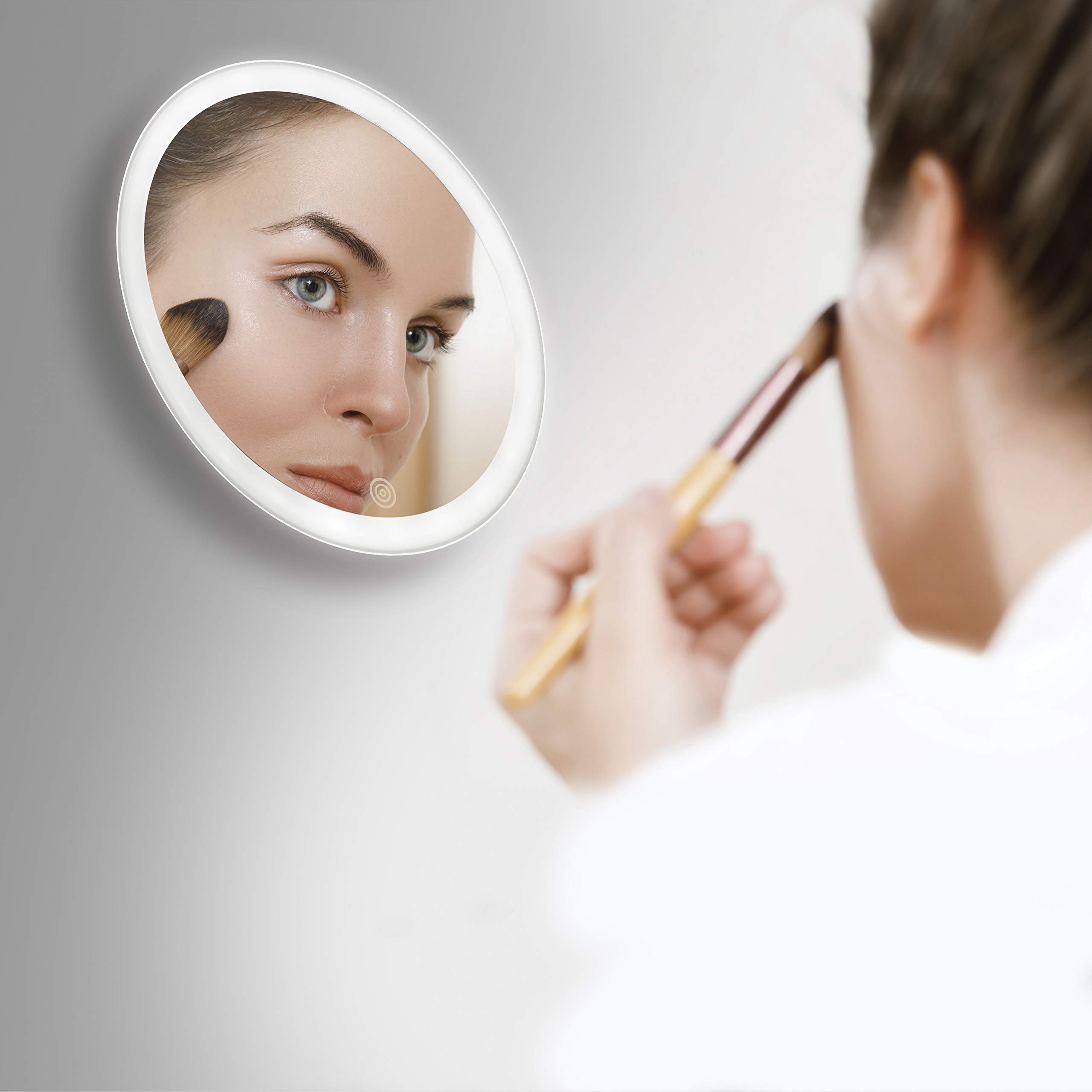 homedics-specchio-cosmetico-per-trucco-con-ventosa-luce-led-ricaricabile-e-ingra image 2