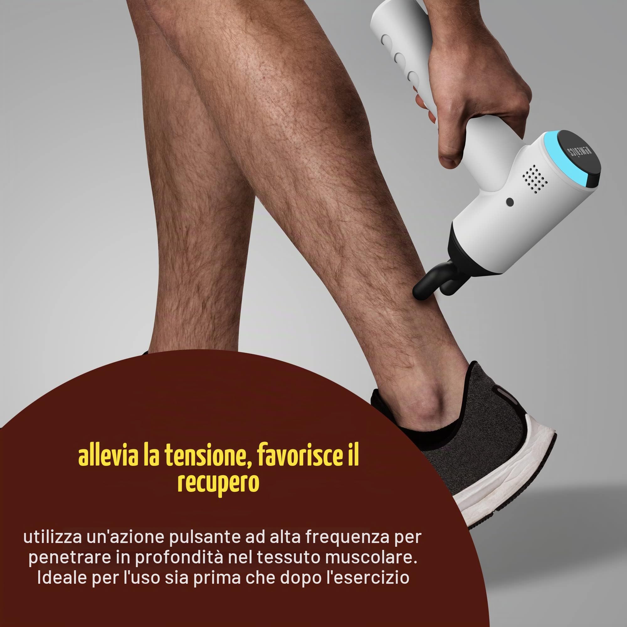 homedics-physio-pistola-massaggiatore-a-percussione-portatile-con-5-testine-3-ve image 3