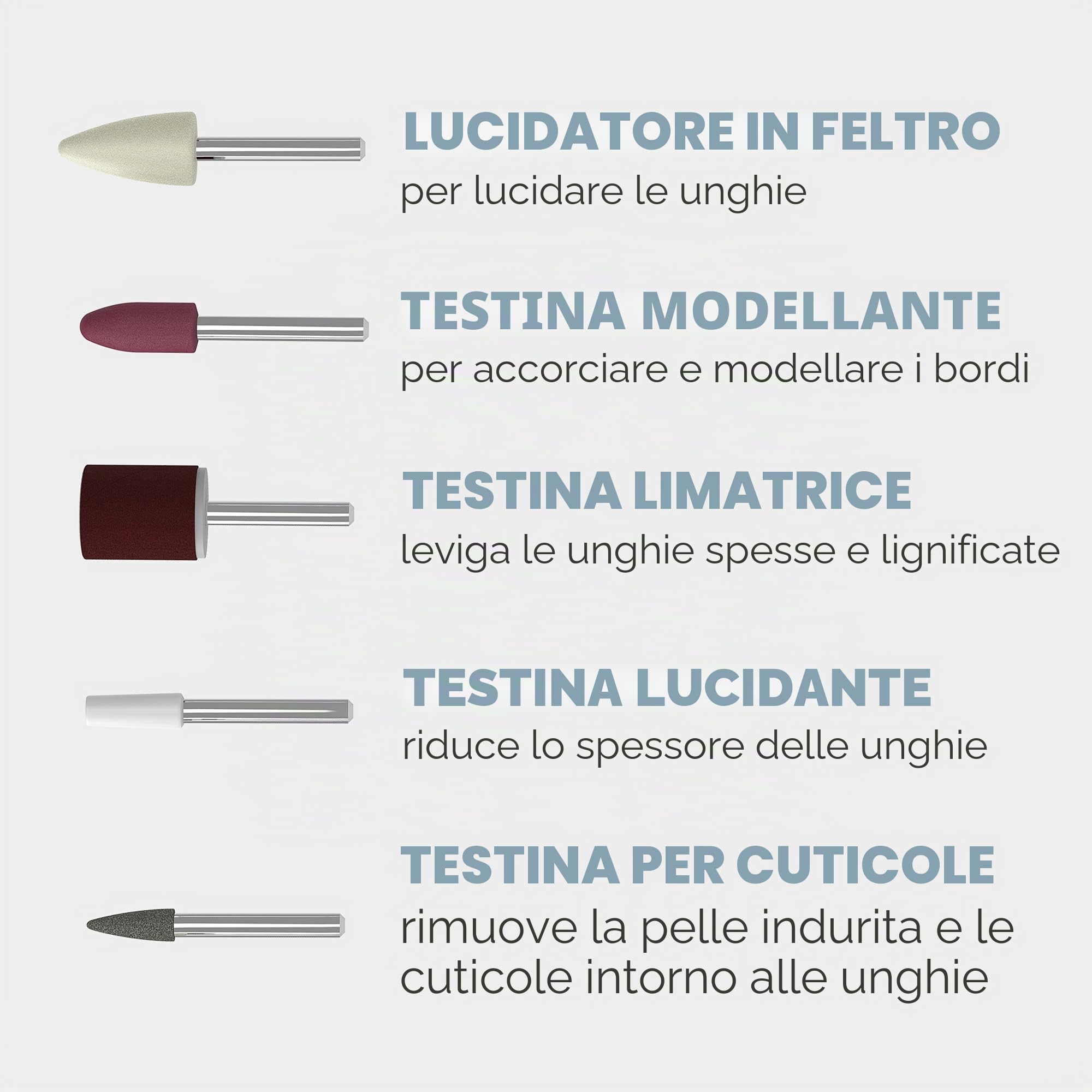 homedics-set-manicure-e-pedicure-elettrico-5-in-1-con-5-testine-intercambiabili- image 5