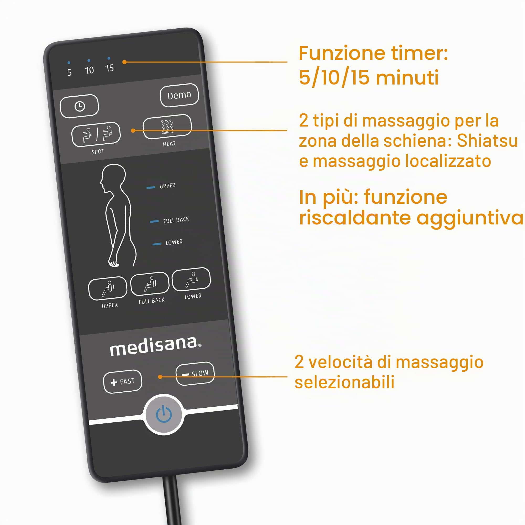 medisana-rc-450-poltrona-relax-2in1-con-massaggio-shiatsu-e-spot-3-zone-2-intens image 5