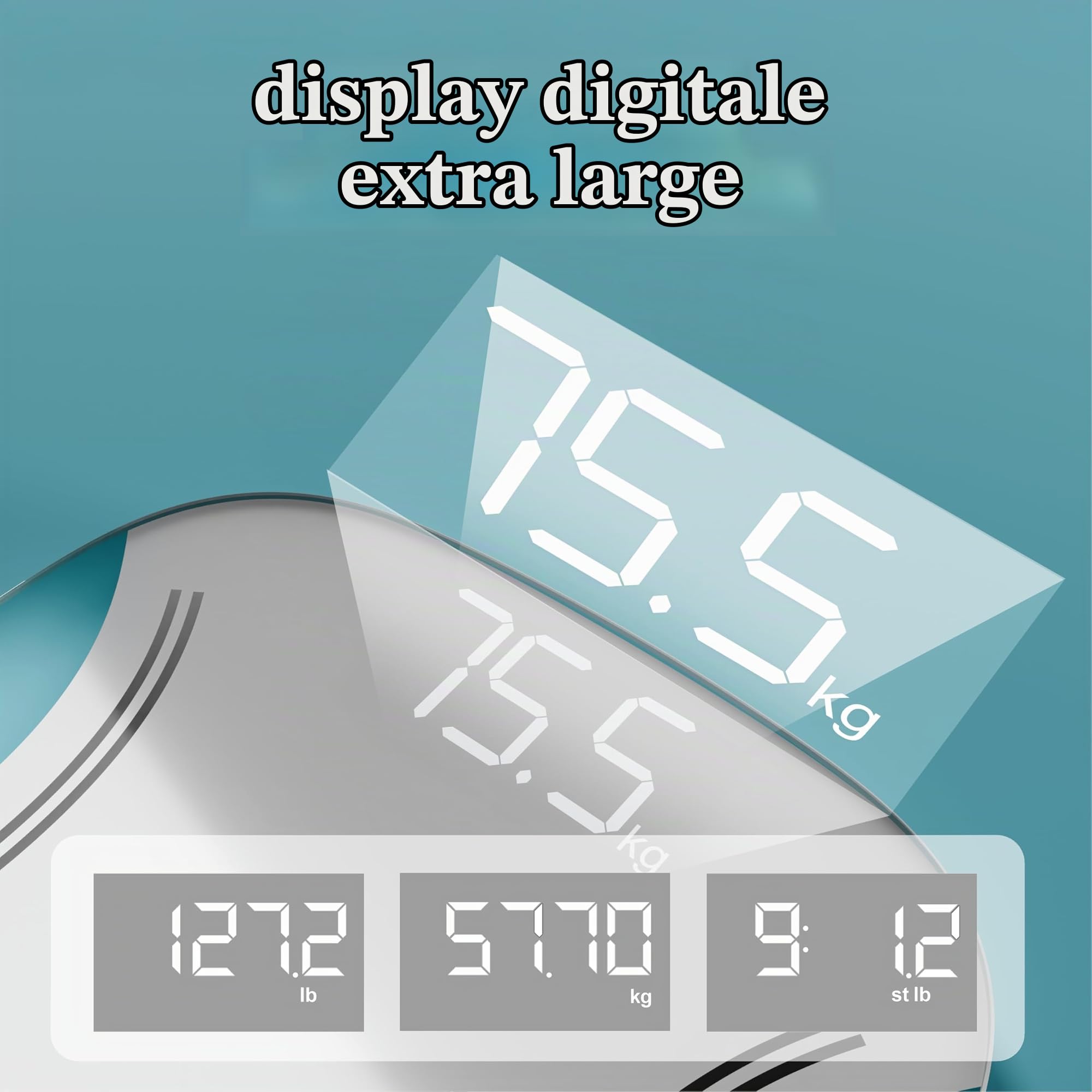 homedics-essentials-xl-bilancia-digitale-da-bagno-con-display-led-extra-large-ve image 2