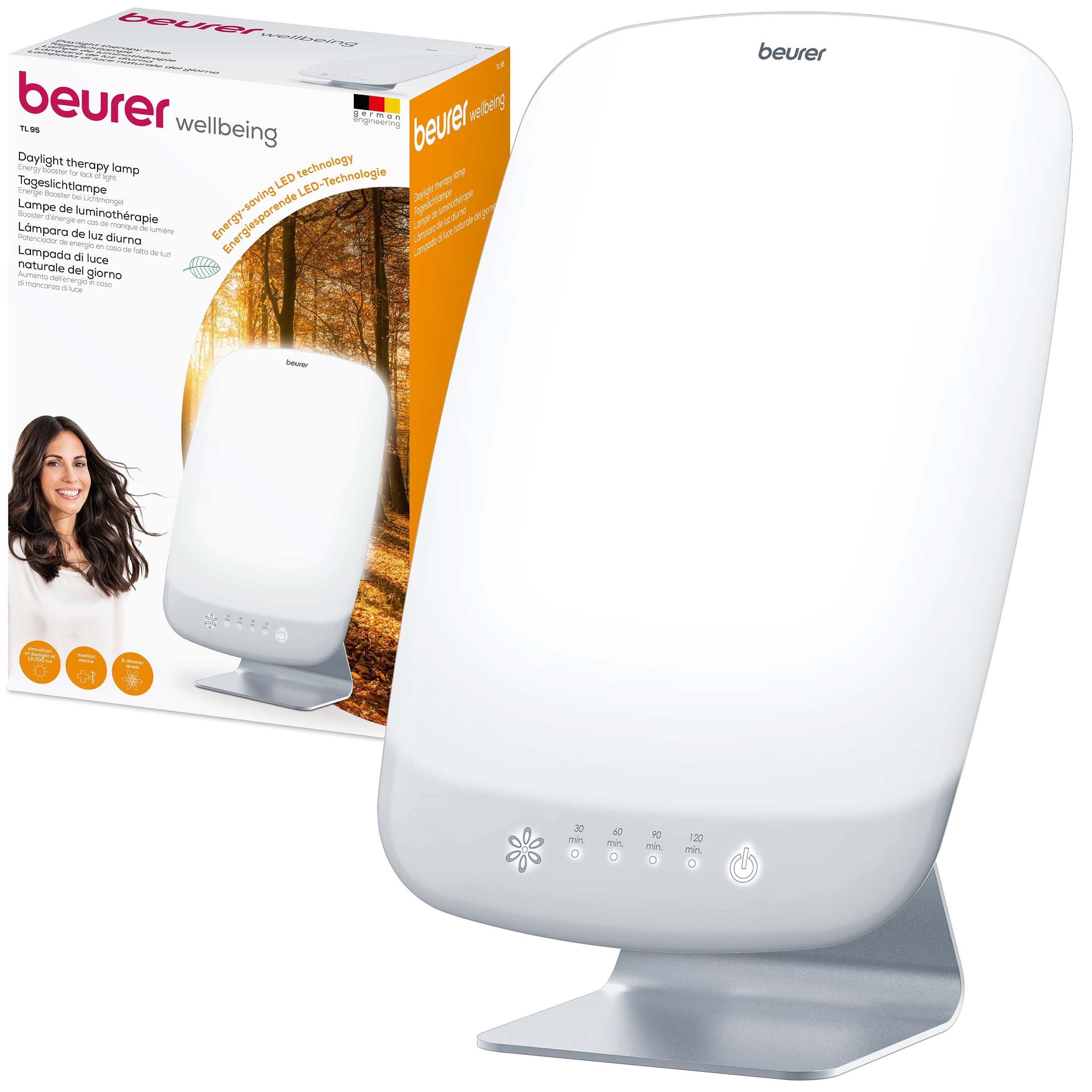 beurer-tl-95-lampada-sad-per-luce-giornaliera-14-000-lux-led-sunlike-dimmer-6-li image 1