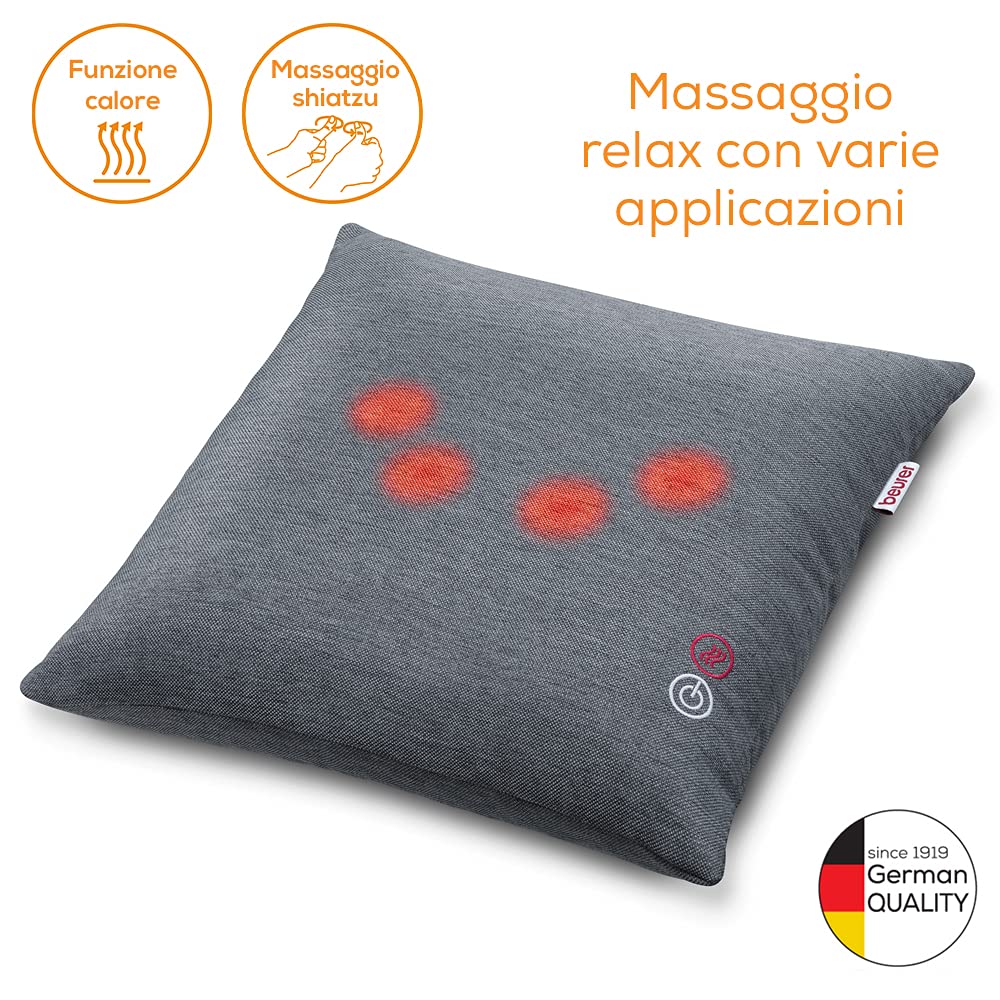 beurer-mg-135-cuscino-per-massaggio-shiatsu-con-4-coppie-di-testine-rotanti-funz image 2
