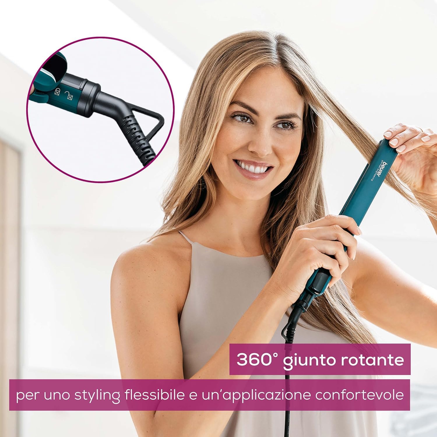 beurer-hs-50-ocean-piastra-per-capelli-con-rivestimento-in-ceramica-alla-cherati image 2