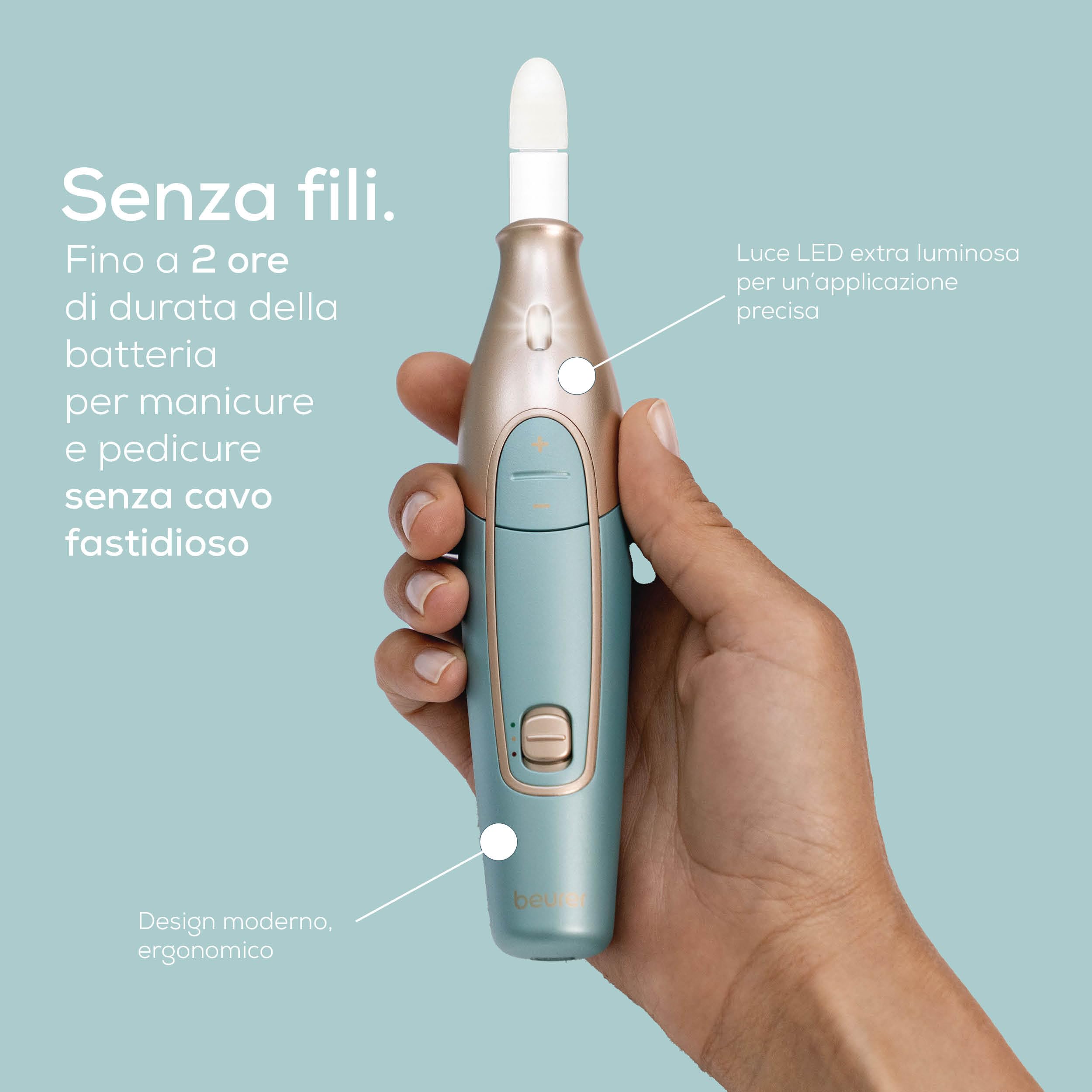 beurer-mp-84-fresa-elettronica-per-unghie-professionale-cordless-10-accessori-ma image 2