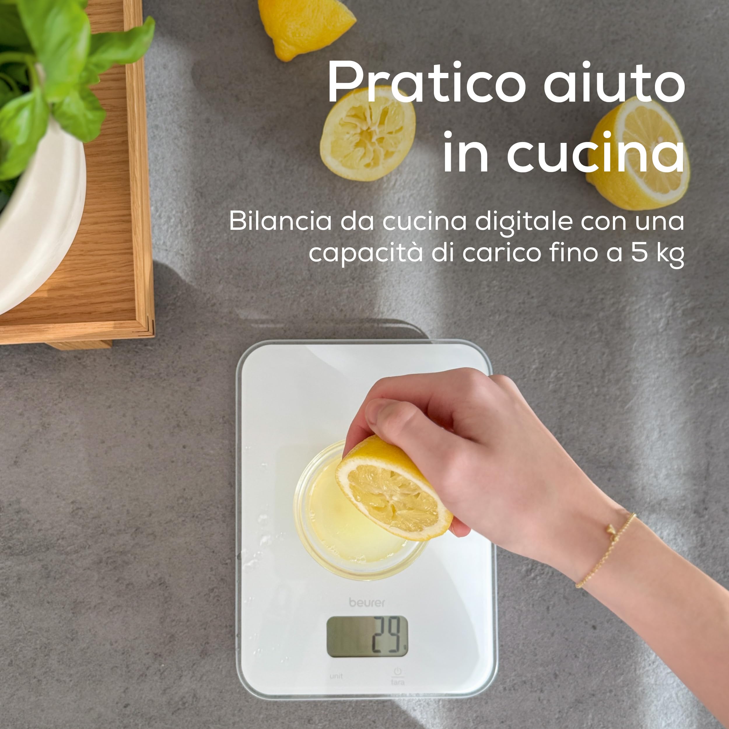beurer-ks-19-pure-white-bilancia-da-cucina-digitale-5-kg-sensore-touch-funzione- image 2