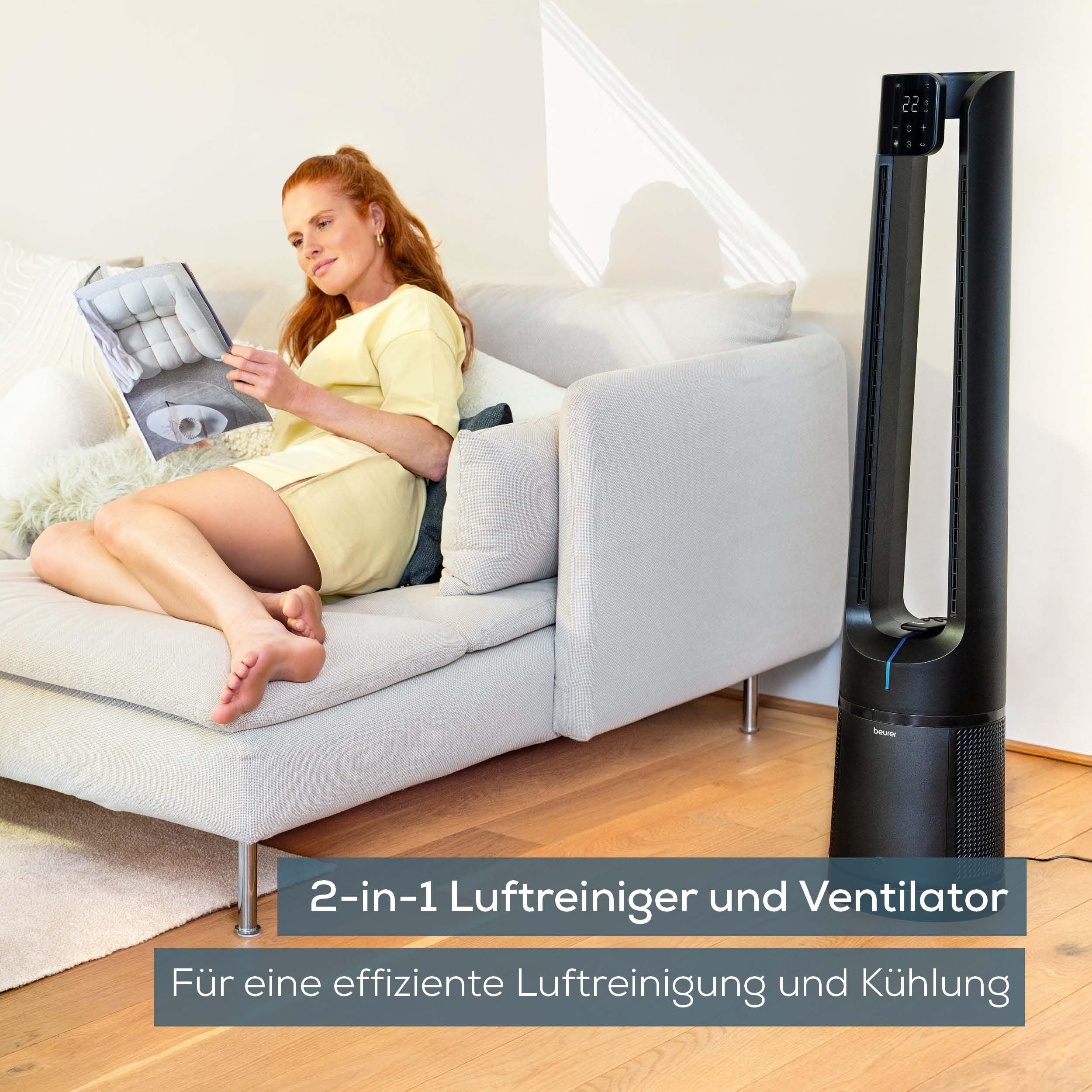 beurer-lv-500-pureflow-ventilatore-e-purificatore-d-aria-2-in-1-con-filtro-hepa- image 2