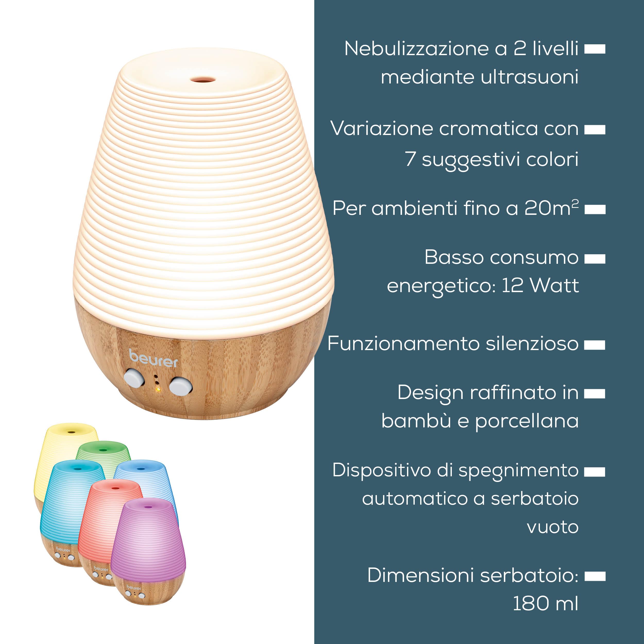 beurer-la-40-diffusore-aromatico-a-ultrasuoni-in-bamb-e-porcellana-led-7-colori- image 7
