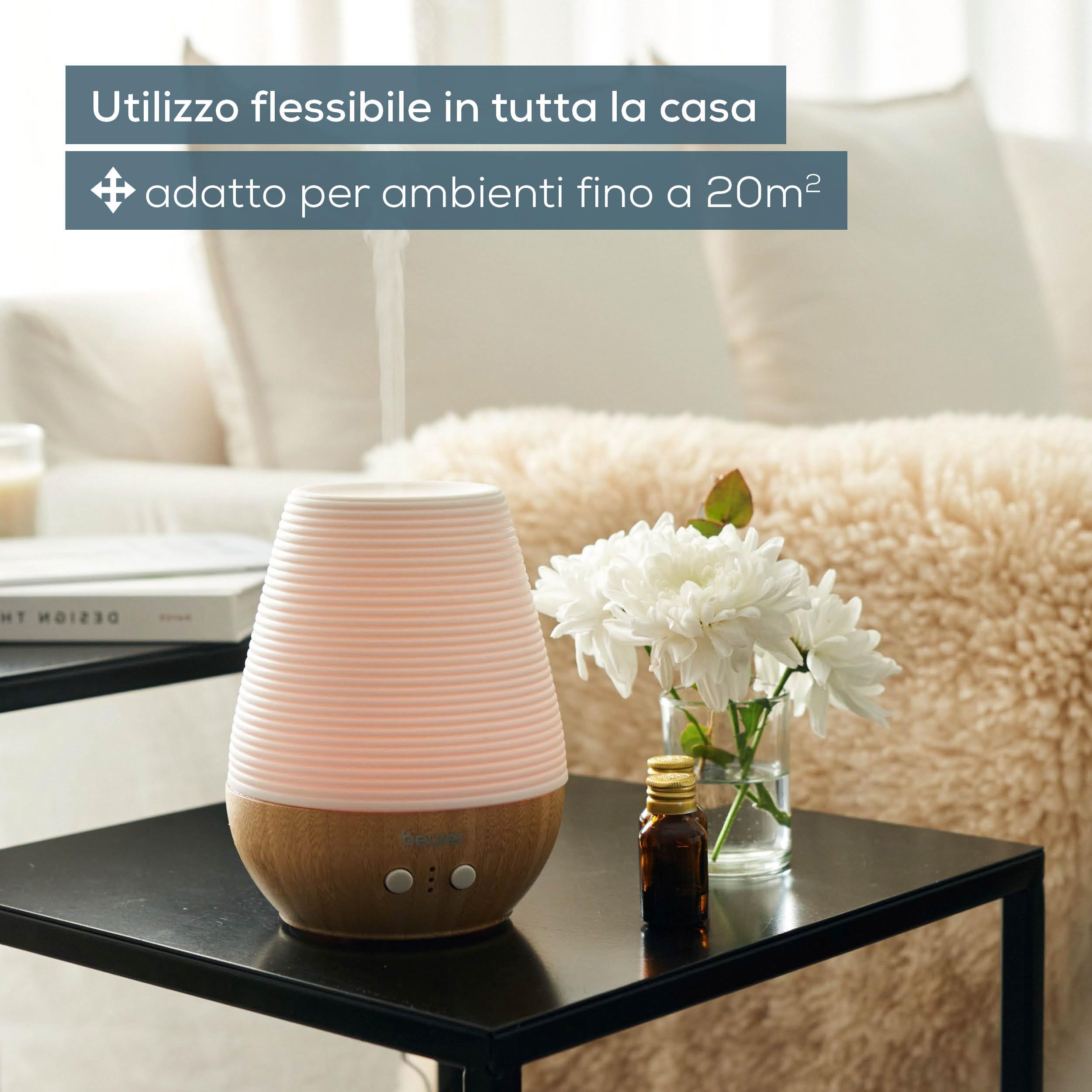 beurer-la-40-diffusore-aromatico-a-ultrasuoni-in-bamb-e-porcellana-led-7-colori- image 5