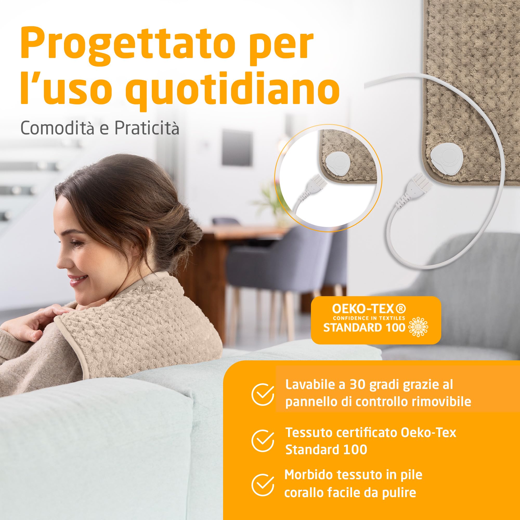 medisana-hp-519-cuscino-riscaldante-in-pile-corallo-per-schiena-cervicale-e-coll image 4