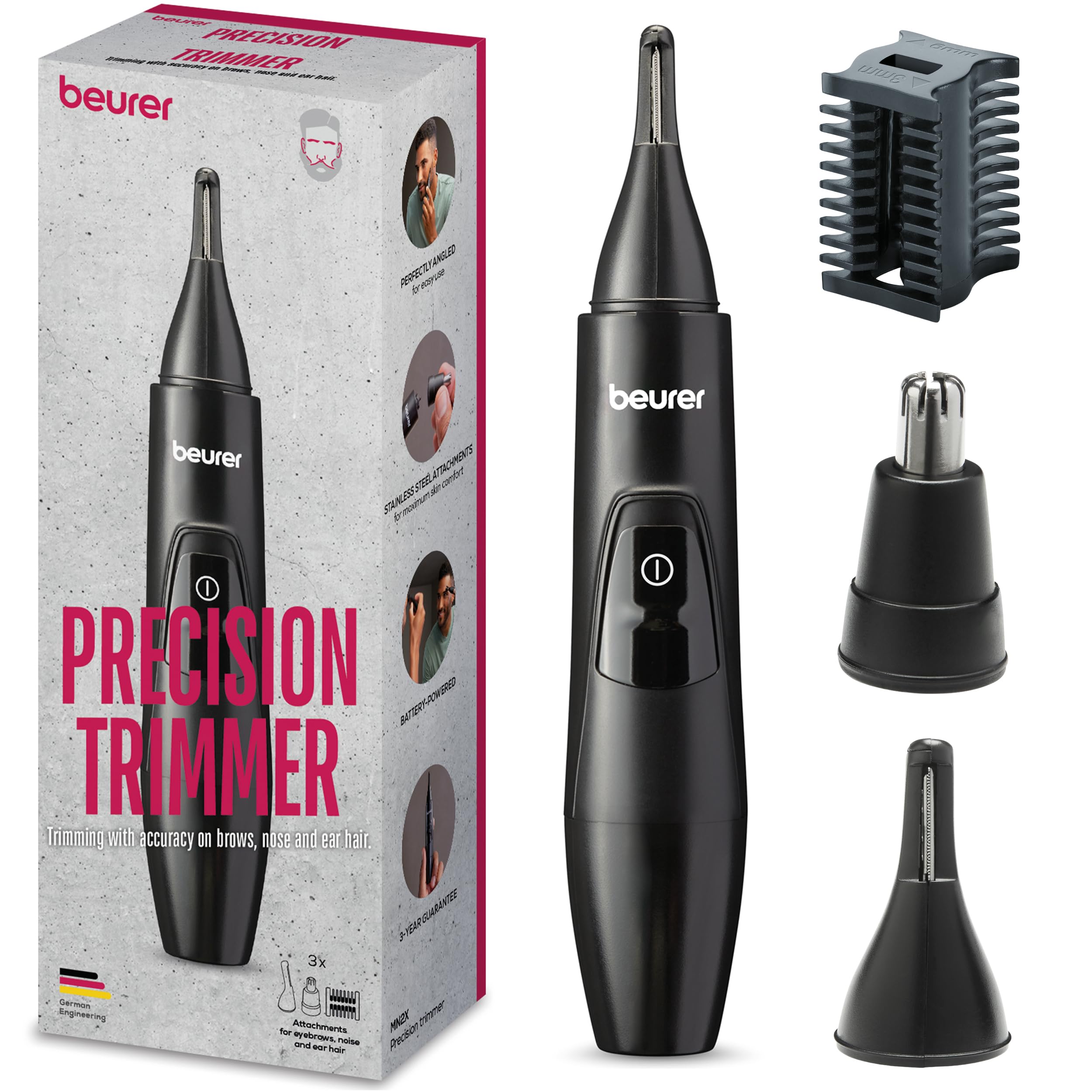 beurer-hr-2000-barbers-rifinitore-di-precisione-angolare-per-sopracciglia-naso-e image 7