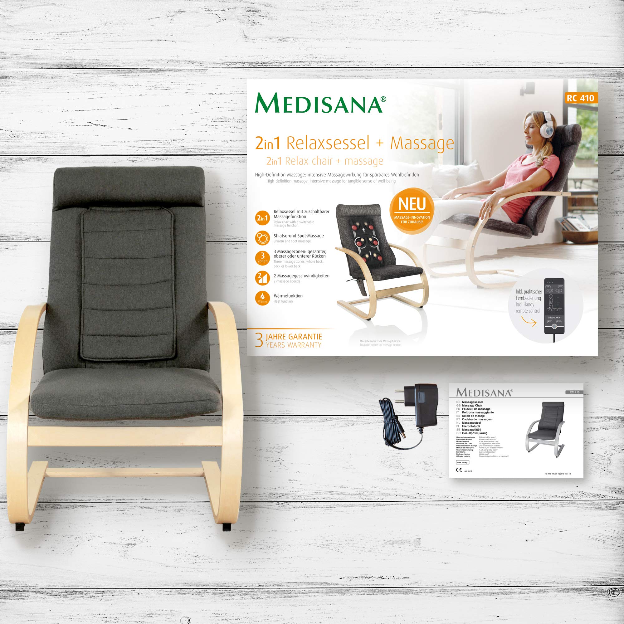 medisana-rc-410-poltrona-relax-con-massaggio-shiatsu-massaggio-spot-funzione-cal image 8