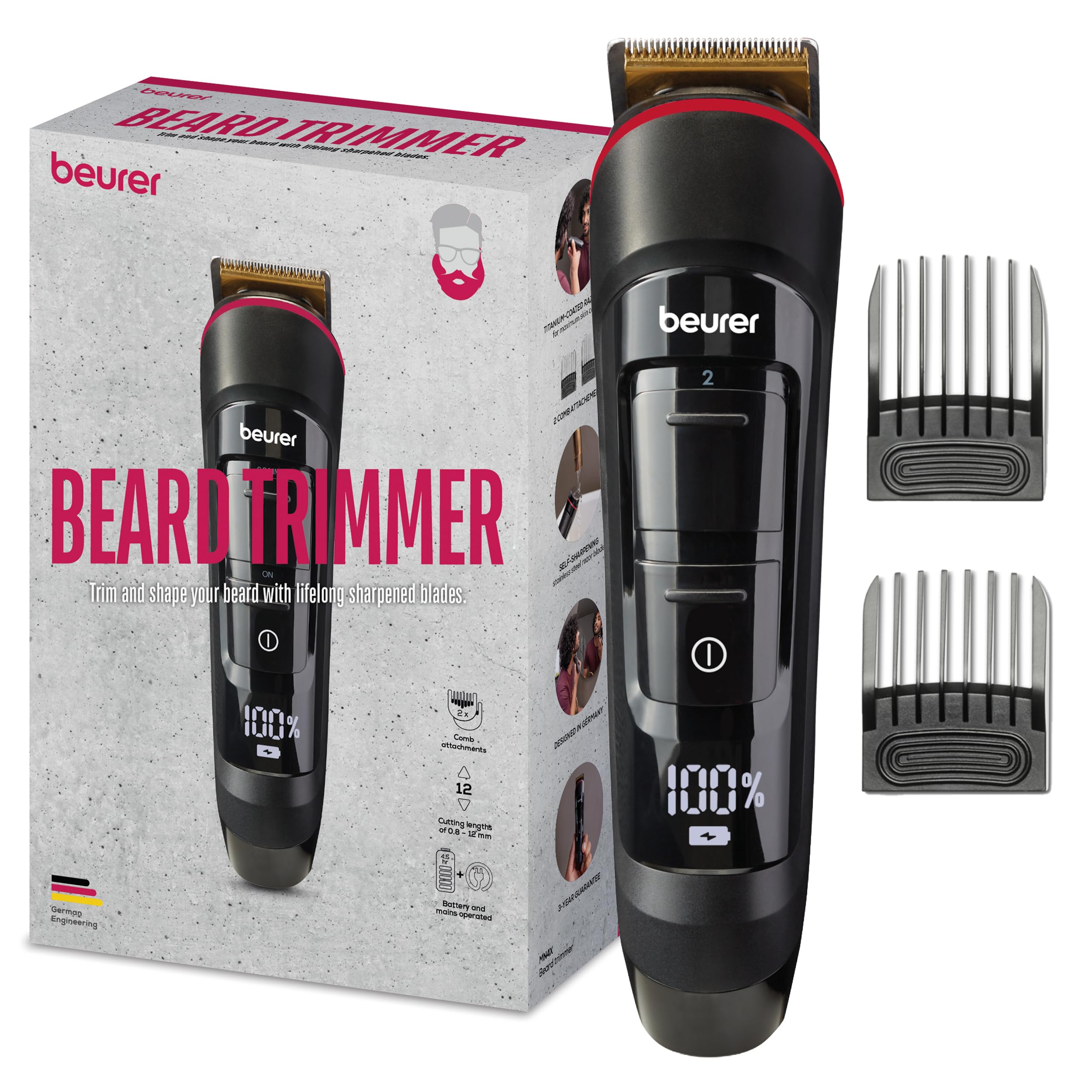 beurer-mn-4x-rifinitore-barba-elettrico-rasoio-a-lamina-con-2-lame-in-acciaio-in image 1