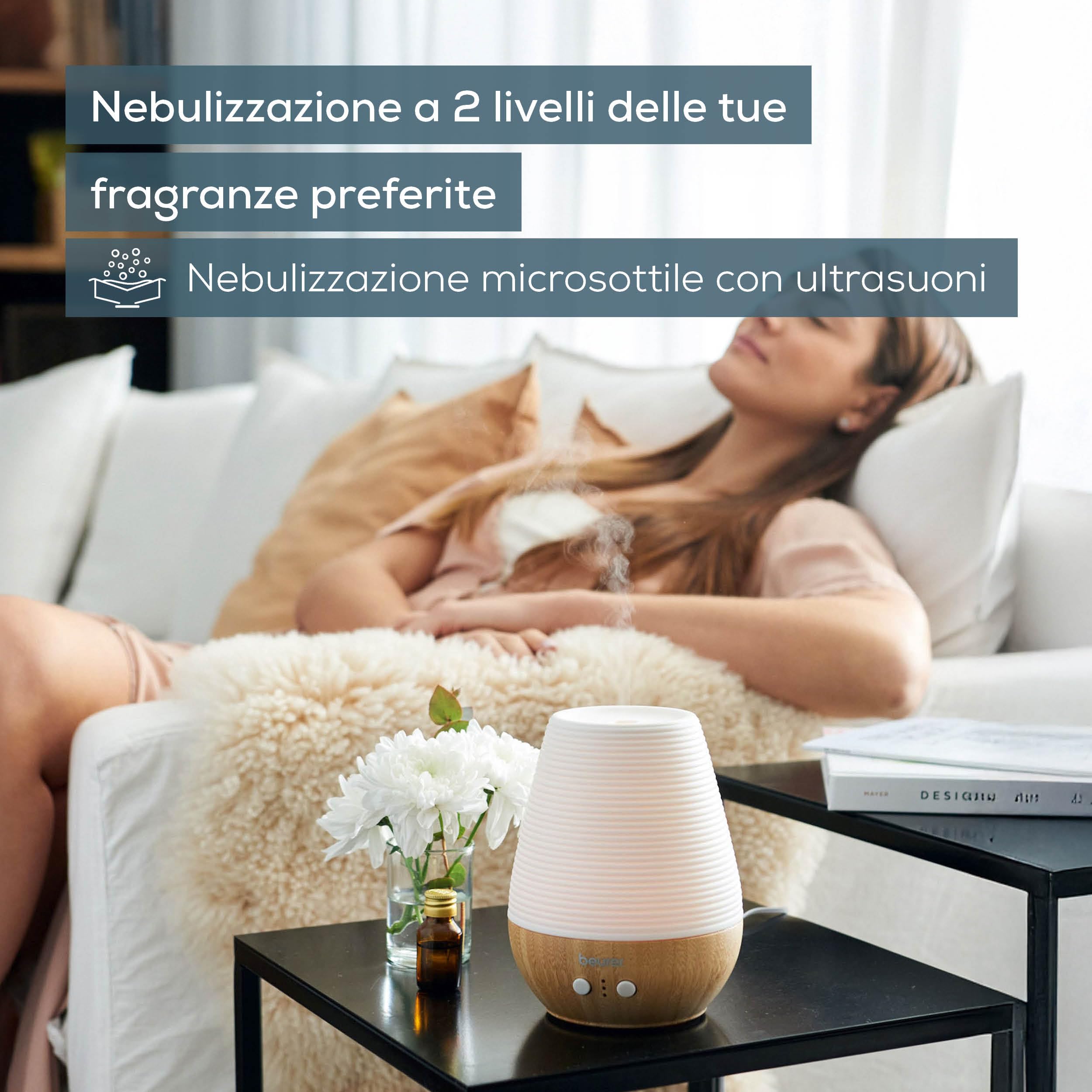 beurer-la-40-diffusore-aromatico-a-ultrasuoni-in-bamb-e-porcellana-led-7-colori- image 2