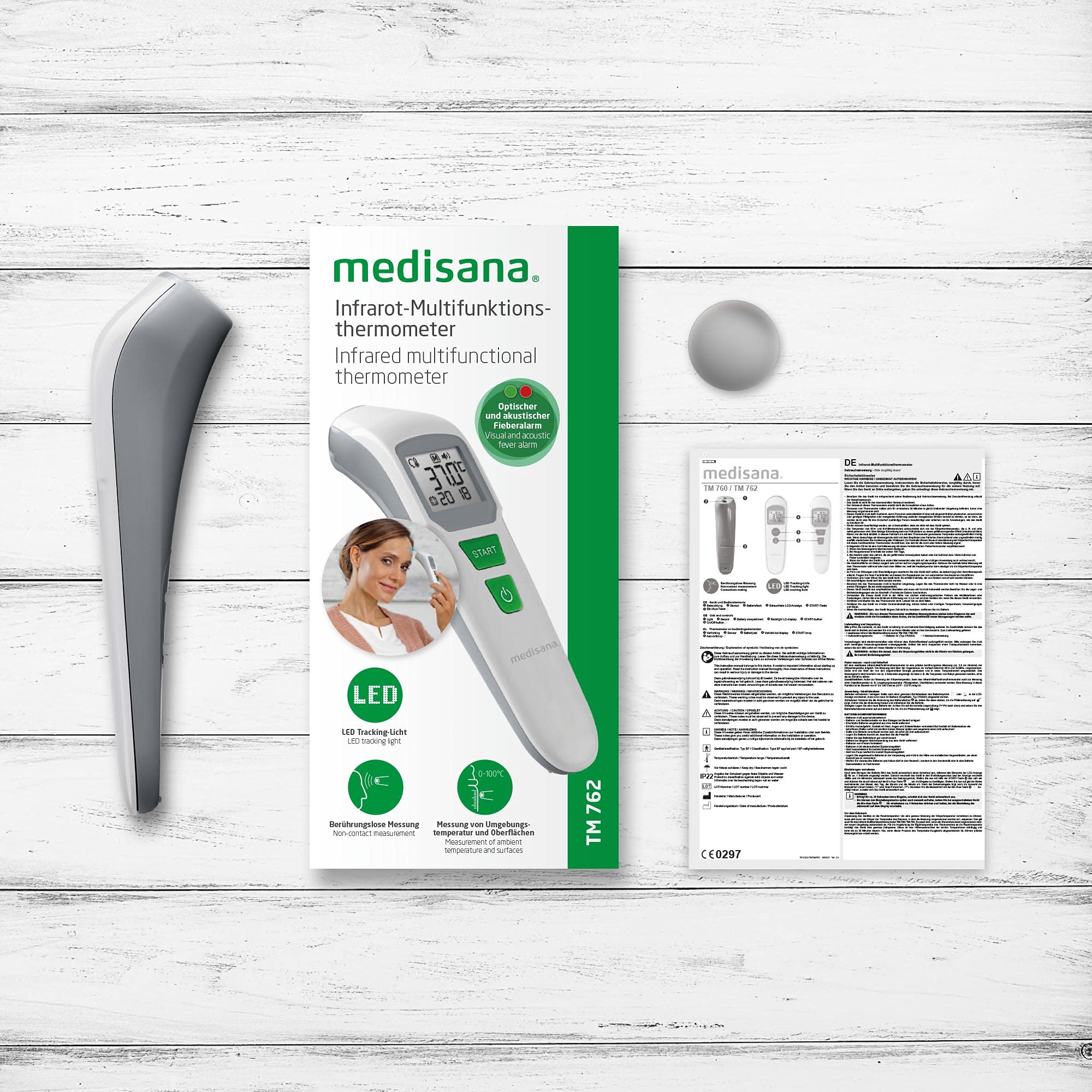 medisana-tm-762-termometro-digitale-a-infrarossi-da-fronte-senza-contatto-per-ne image 6