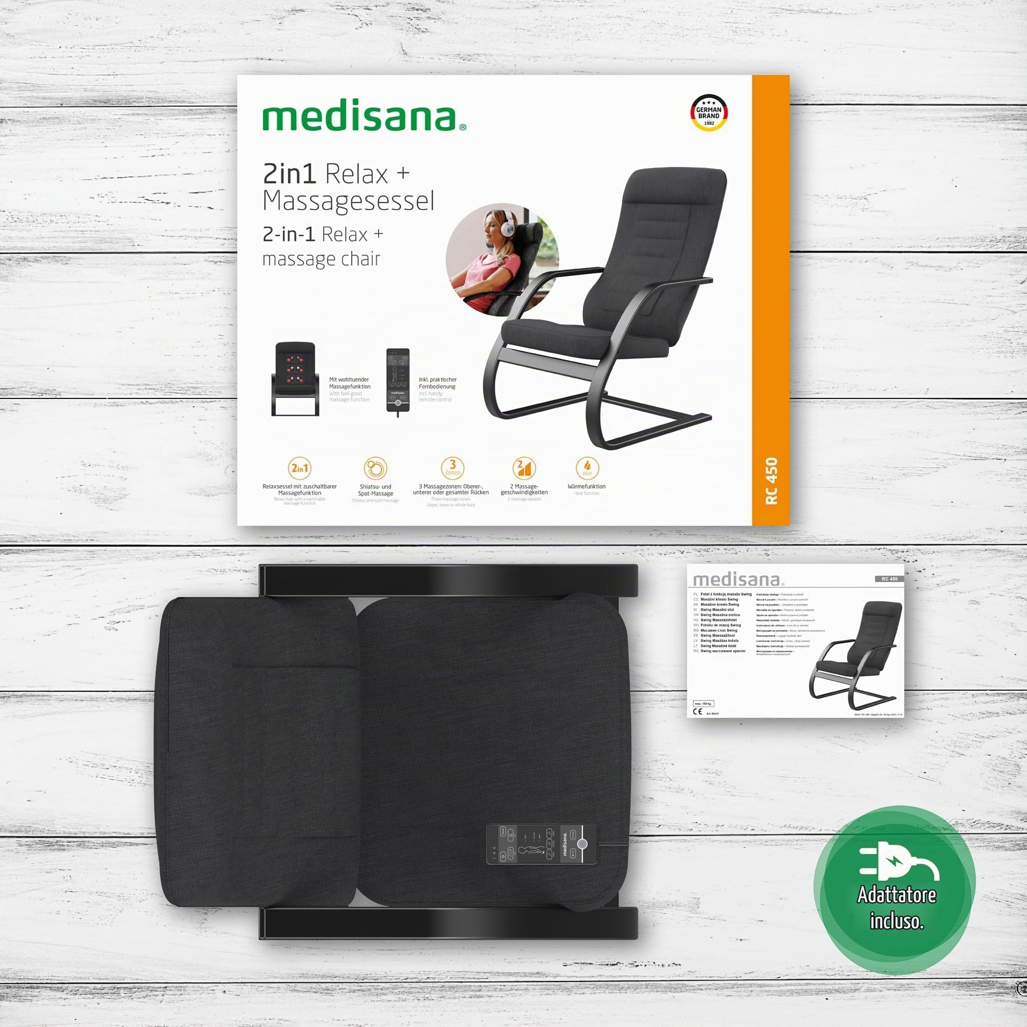medisana-rc-450-poltrona-relax-2in1-con-massaggio-shiatsu-e-spot-3-zone-2-intens image 6