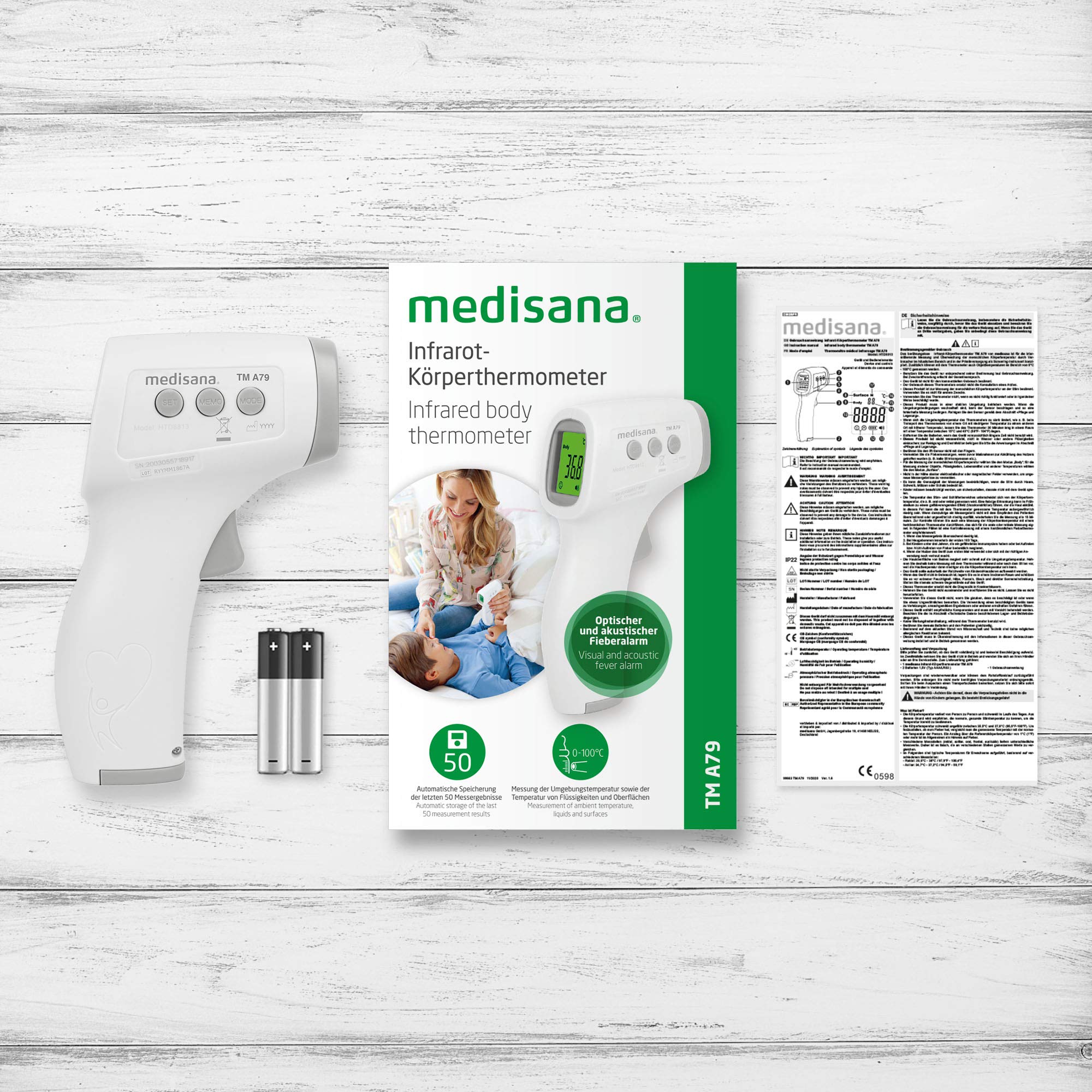 medisana-tm-a79-termometro-a-infrarossi-senza-contatto-per-fronte-adulti-bambini image 6