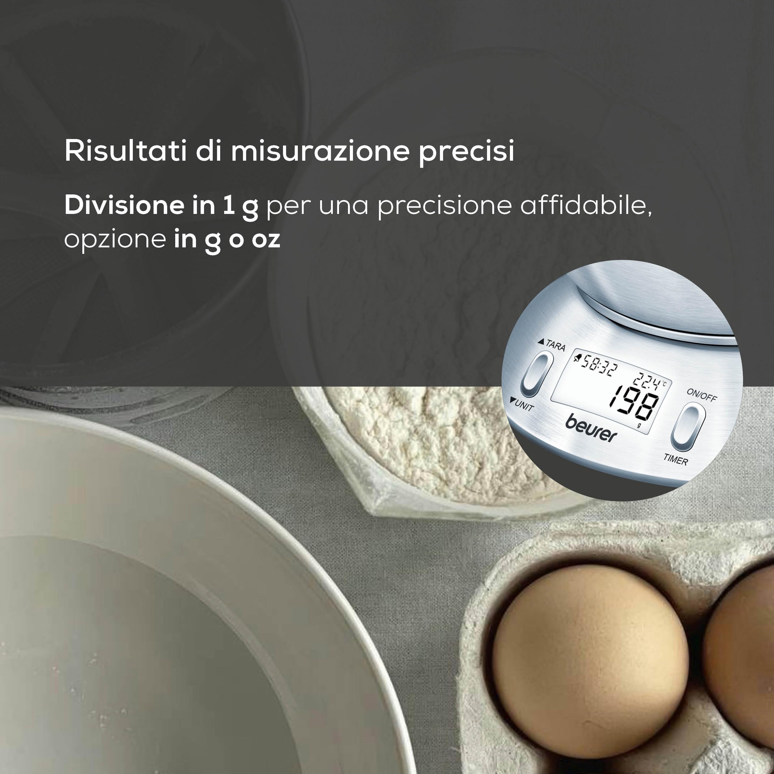 beurer-ks-54-bilancia-da-cucina-con-ciotola-in-acciaio-inox-1-5-l-timer-termomet image 3
