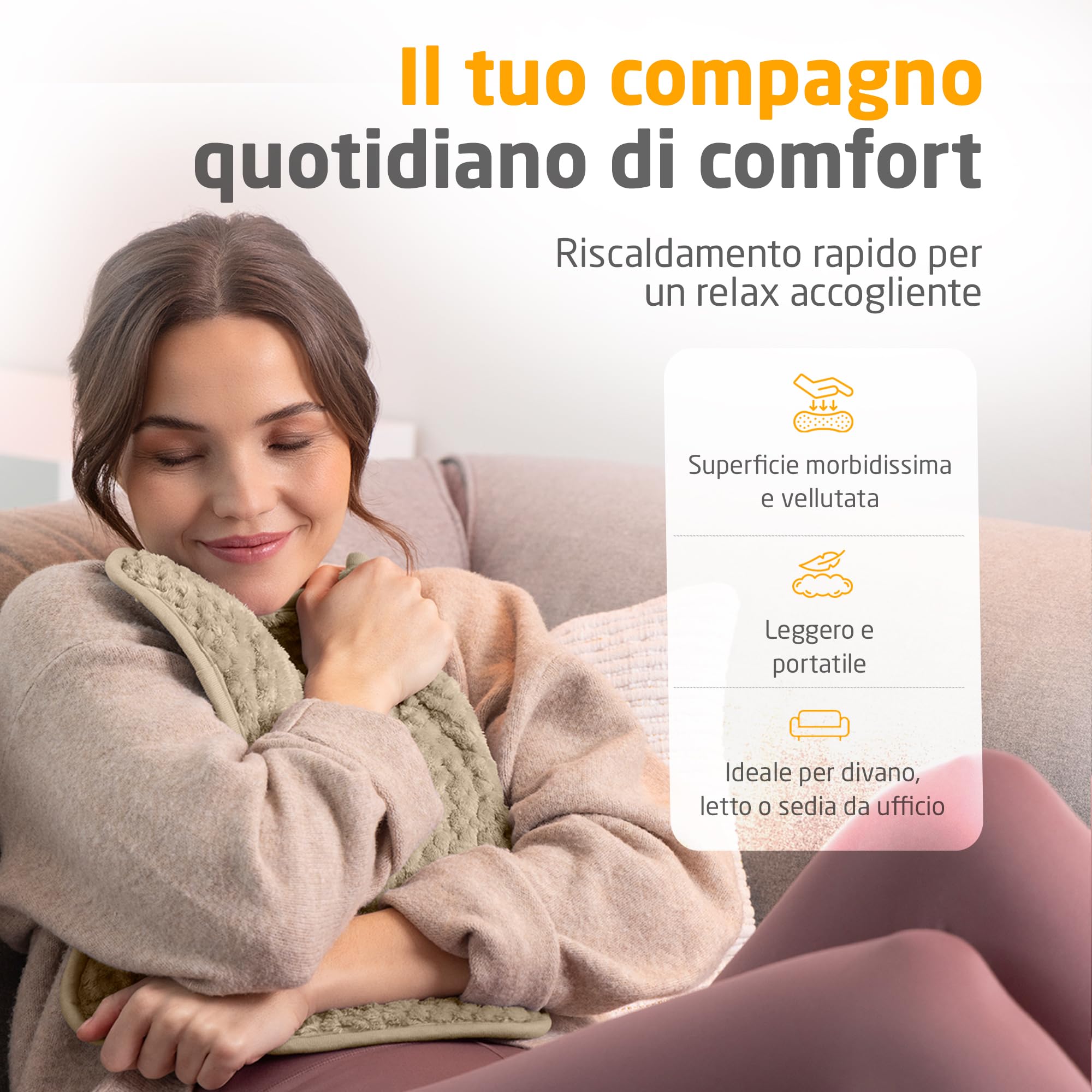 medisana-hp-519-cuscino-riscaldante-in-pile-corallo-per-schiena-cervicale-e-coll image 3