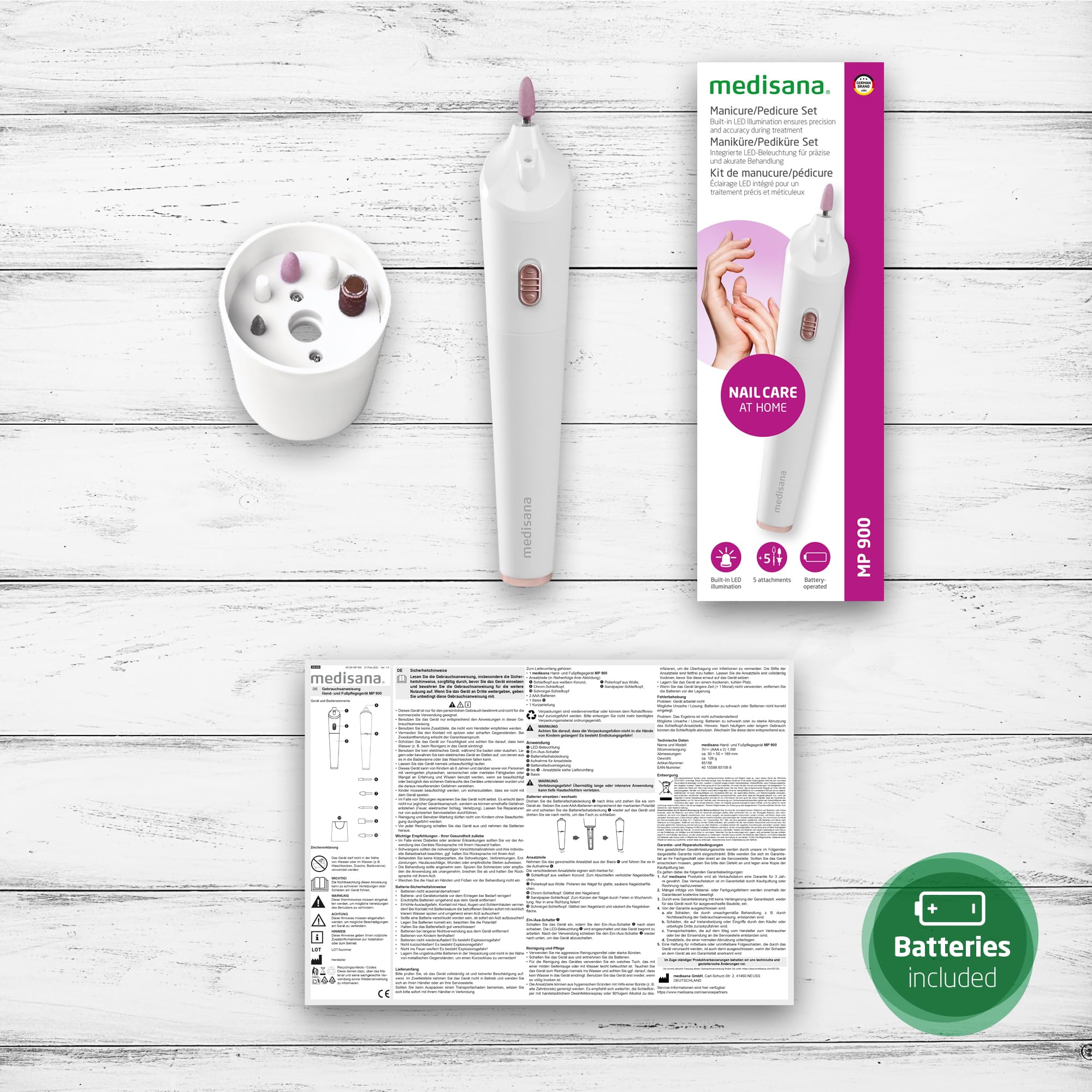 medisana-mp-900-set-elettrico-per-manicure-e-pedicure-penna-fresa-unghie-cordles image 5