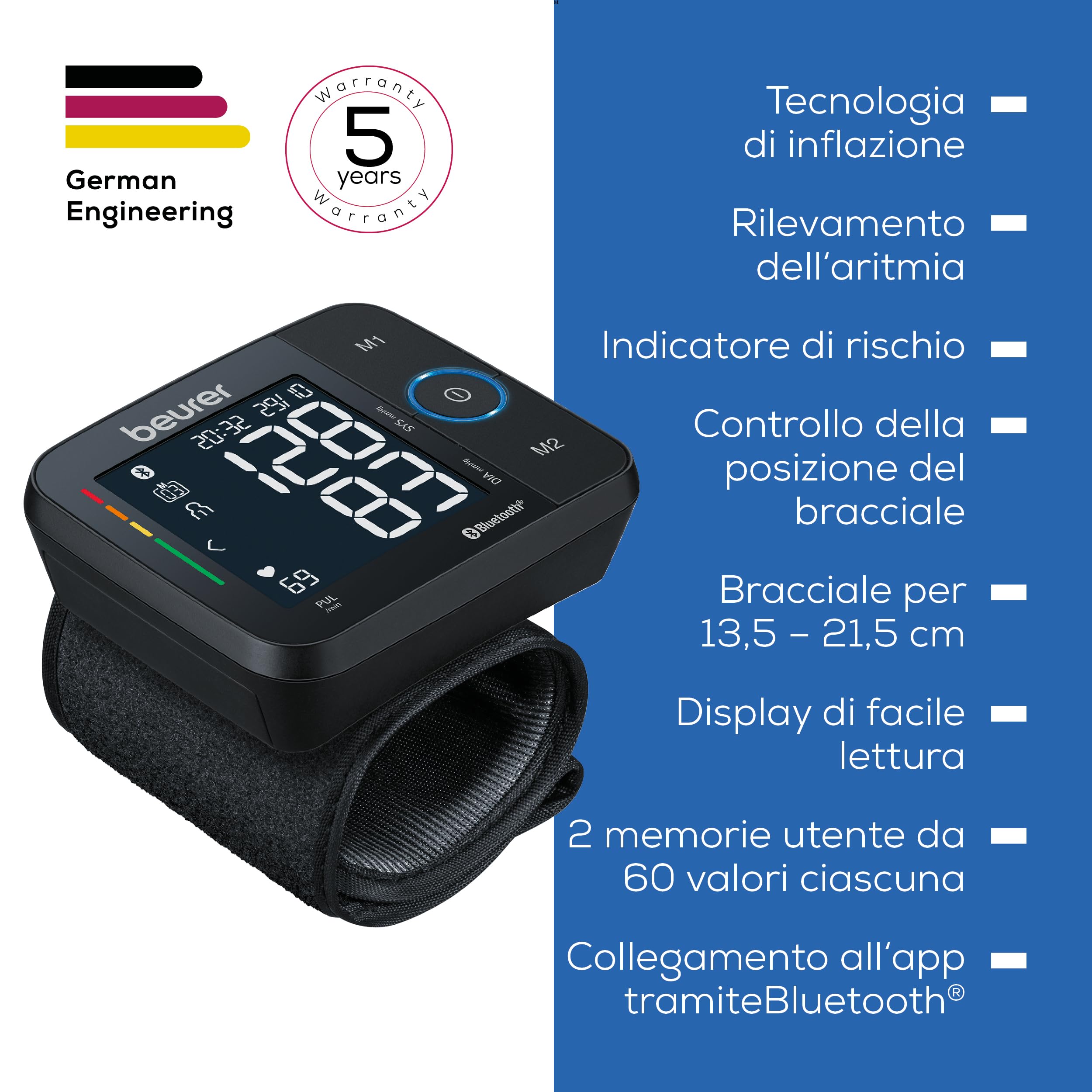 beurer-bc-54-misuratore-di-pressione-da-polso-con-app-rilevamento-aritmie-indica image 8