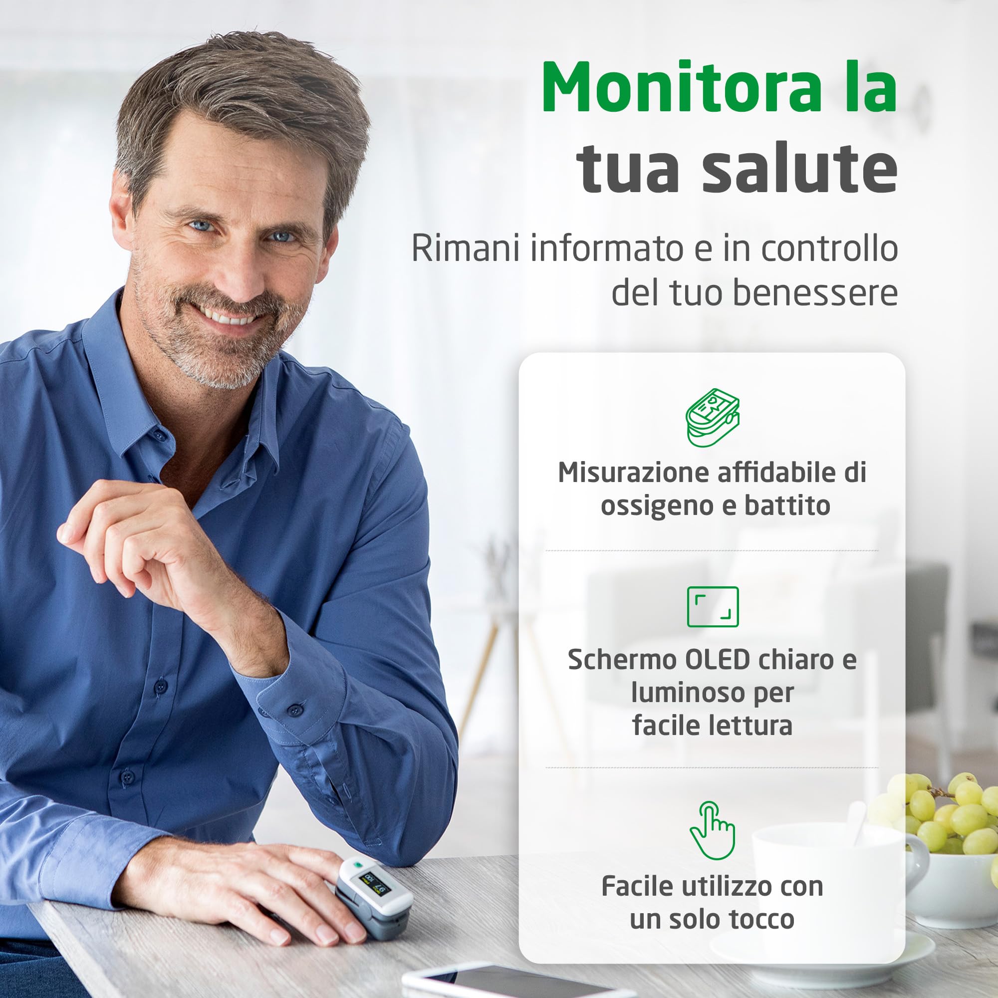 medisana-pm-100-pulsossimetro-da-dito-professionale-con-display-oled-e-controllo image 3