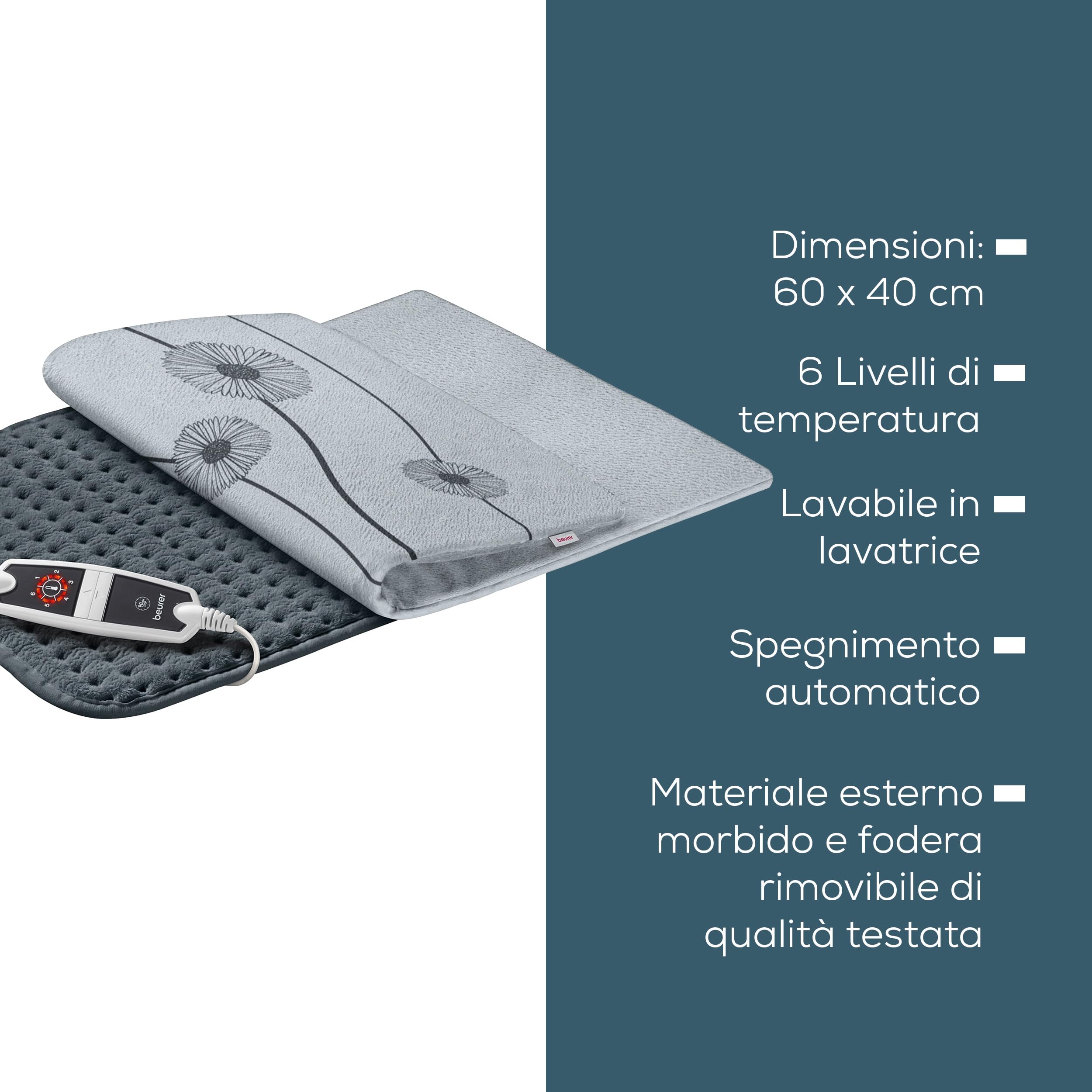 beurer-hk-125-cosy-termoforo-elettrico-xxl-60-x-40-cm-con-6-livelli-di-temperatu image 7