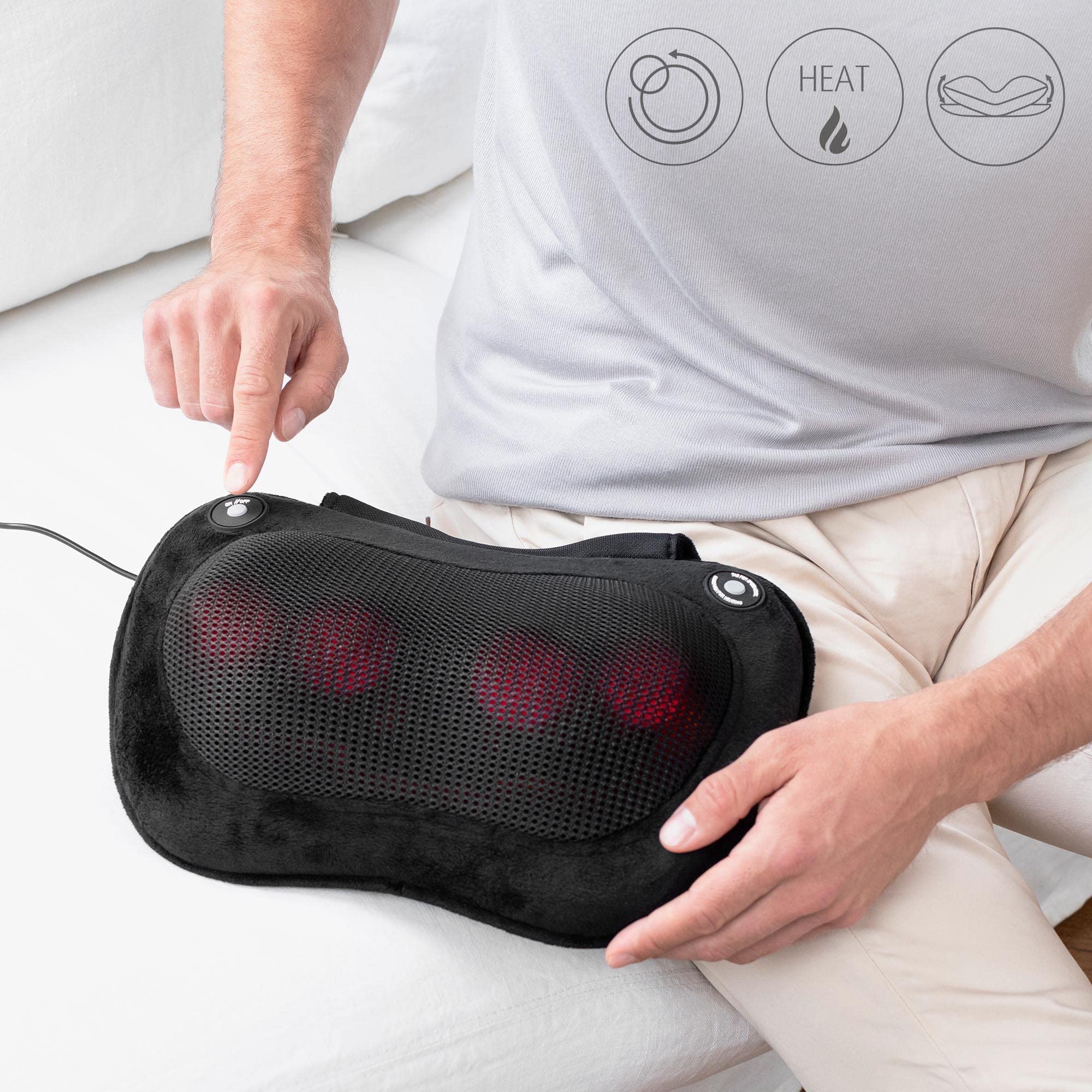 medisana-mc-850-cuscino-per-massaggio-shiatsu-con-funzione-calore-4-teste-rotant image 4