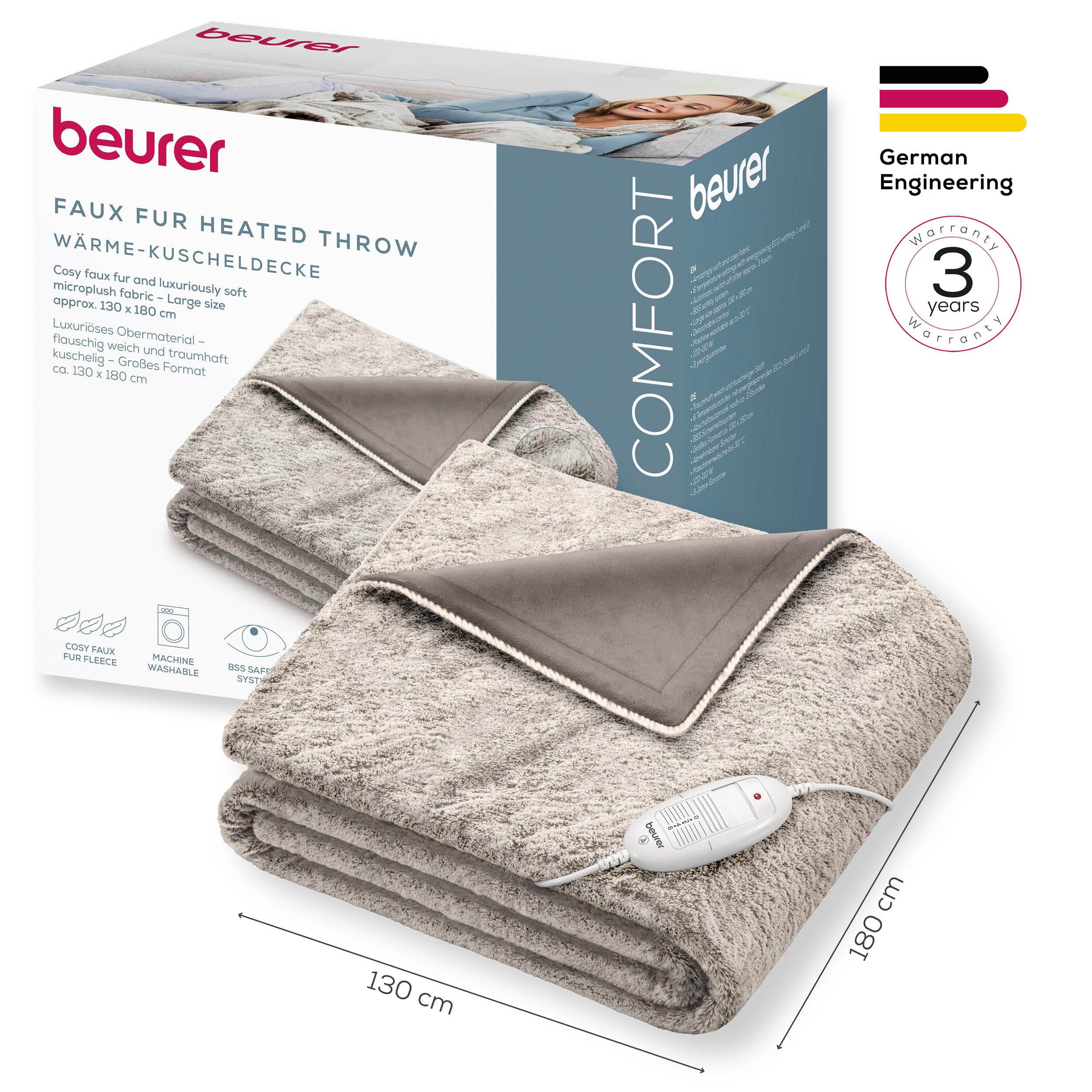 beurer-hd-75-nordic-coperta-elettrica-180x130-cm-in-pelliccia-sintetica-con-6-li image 8